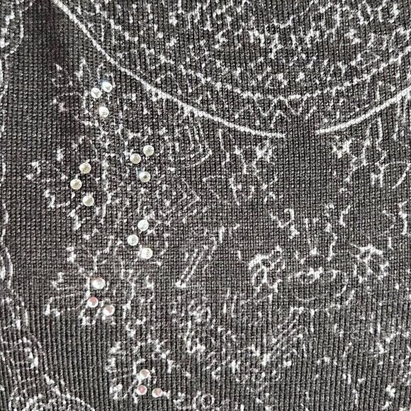 Desigual Edinburgo Back Vent Black Sequin Sweater Medium Goth Grunge - Picture 8 of 13